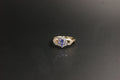 0145- 9ct Gold Iolite and Cluster Ring