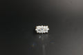 0152-9ct Gold Cubic Zirconia Baguette & Round Cluster Ring