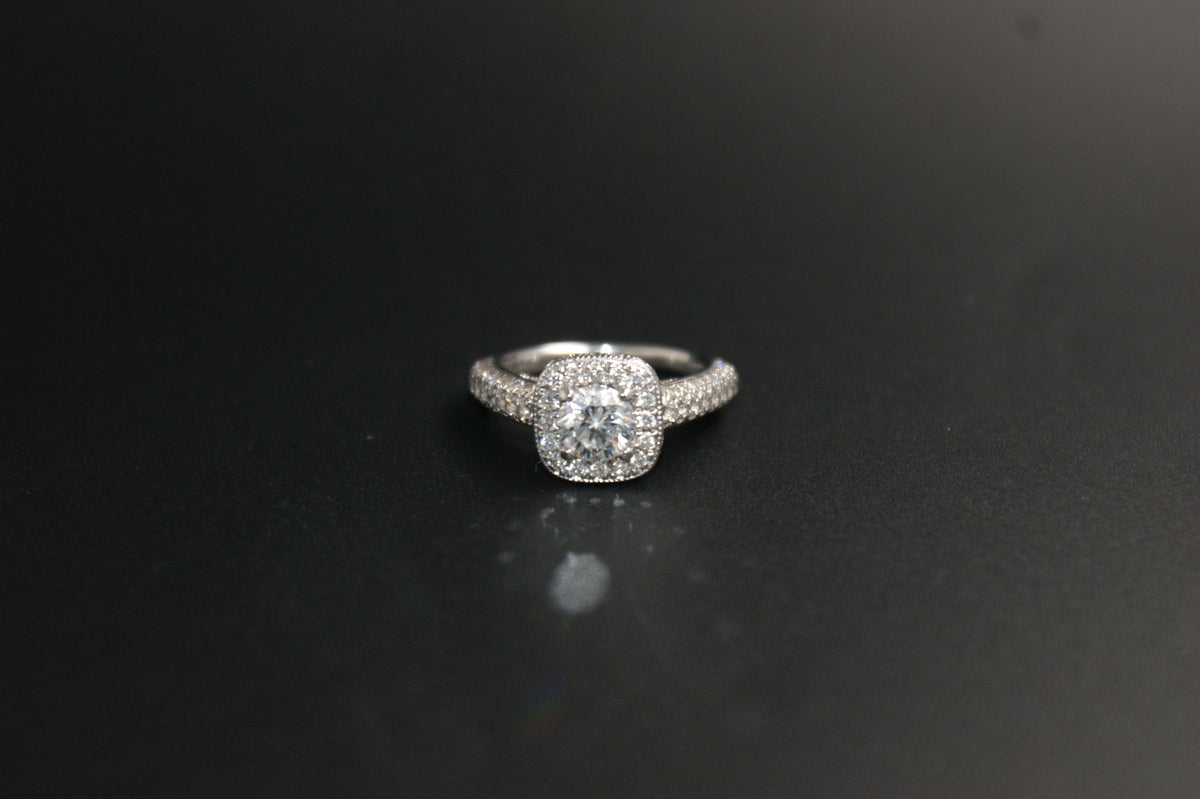 0154-18ct White Gold Vera Wang LOVE 1.70ct Diamond and Sapphire Ring