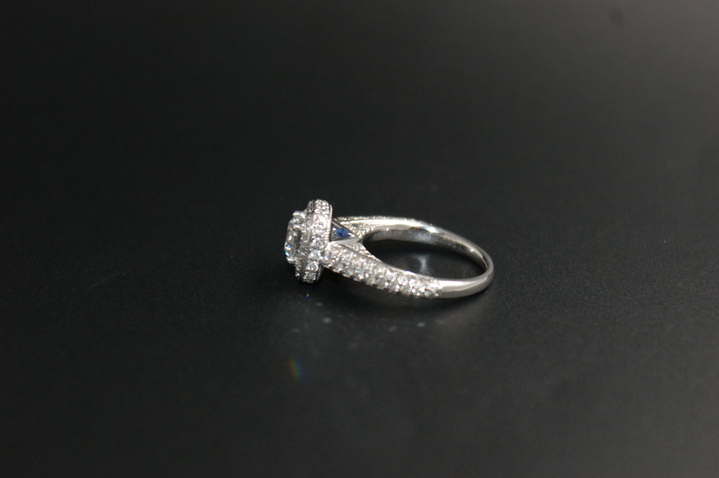 0154-18ct White Gold Vera Wang LOVE 1.70ct Diamond and Sapphire Ring