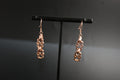 0158-9ct Rose Gold Star Link Drop Earrings