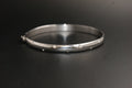 0168- 18ct White Gold Diamond Flush-Set Hinged Bangle