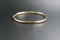 0175- Gold Engraved Laurel Leaf Bangle