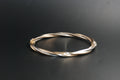 0177-9ct Three-Tone Gold Twisted Crossover Bangle