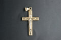 0178- 14ct Two-Tone Gold Crucifix Pendant
