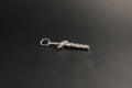 0181-14ct White Gold Wire-Wrapped Cross Pendant