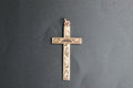 0182- 9ct Rose Gold Hand-Engraved Cross Pendant