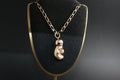 0183-  9ct Gold Boxing Glove Pendant With Curb Chain