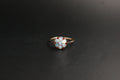 0184- 9ct Gold and Silver Multi-Stone Opal and Garnet Ring