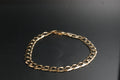 0189- 9ct Yellow Gold Curb Link Bracelet 9''