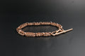 0192- 9ct Rose Gold Baby Stars and Bars Bracelet with T-Bar