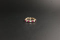 0200- 9ct Yellow Gold Ruby and CZ Ring