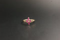 0201- 9ct Yellow Gold Marquise Ruby Ring