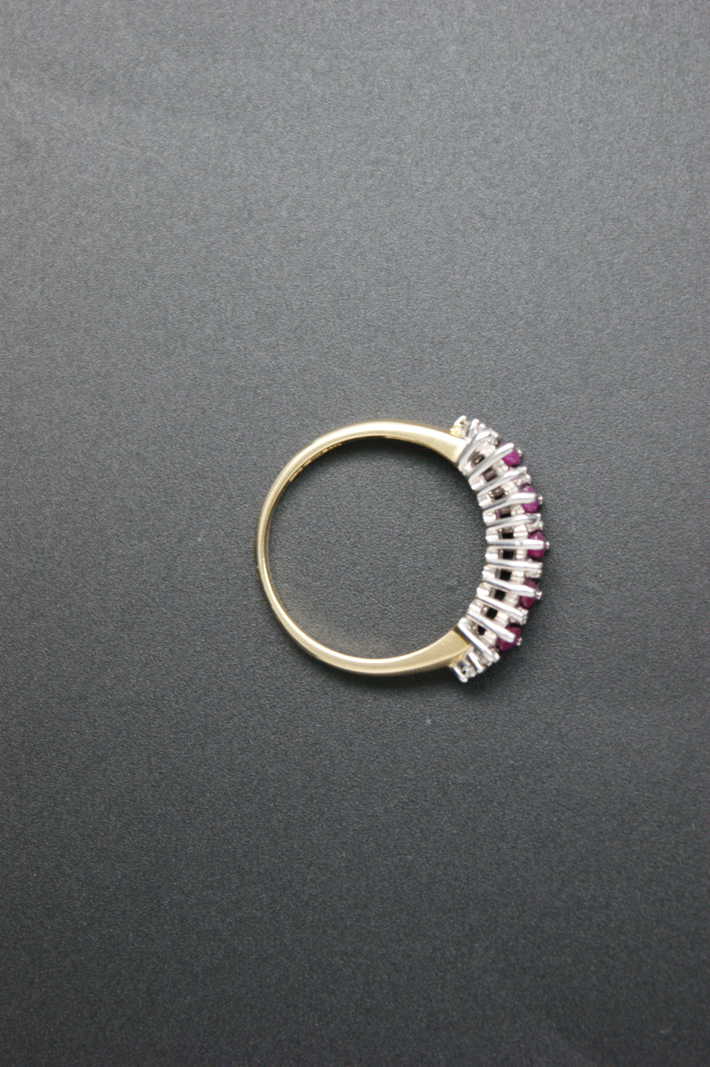 0205- 18ct Gold Marquise Ruby and Diamond Ring