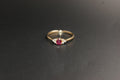 0206- 18ct Yellow Gold Oval Ruby and Diamond Ring